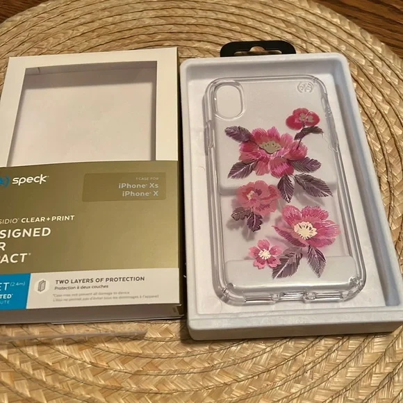 Speck Floral Clear Phone Case Cover iPhone Xs/X - Picture 2 of 7